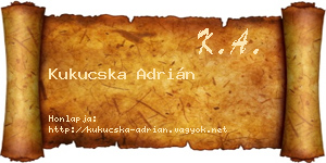 Kukucska Adrián névjegykártya